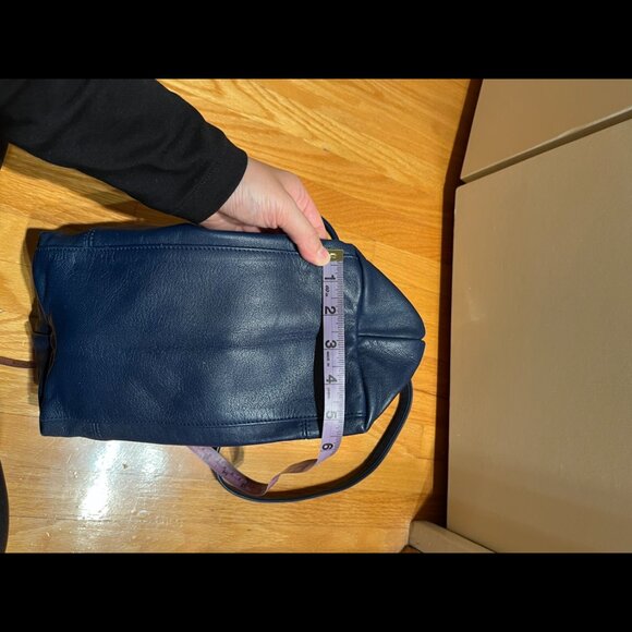 Longchamp Leather Le Pliage (Medium Size in Navy Blue) - Picture 15 of 16